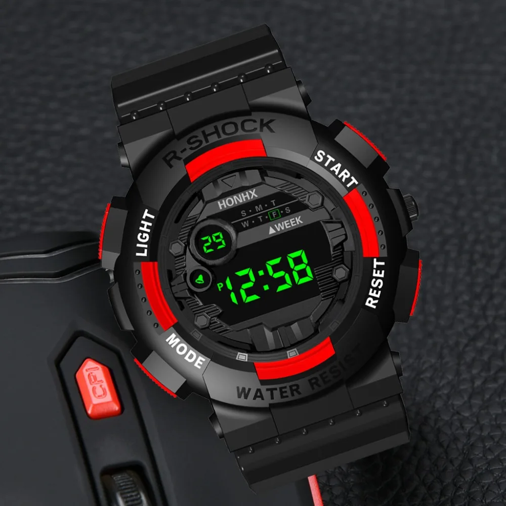 Новинка, роскошные часы honhx Mens, цифровые светодиодный часы, спортивные мужские уличные электронные часы, часы Relogio Deportivo Electronico
