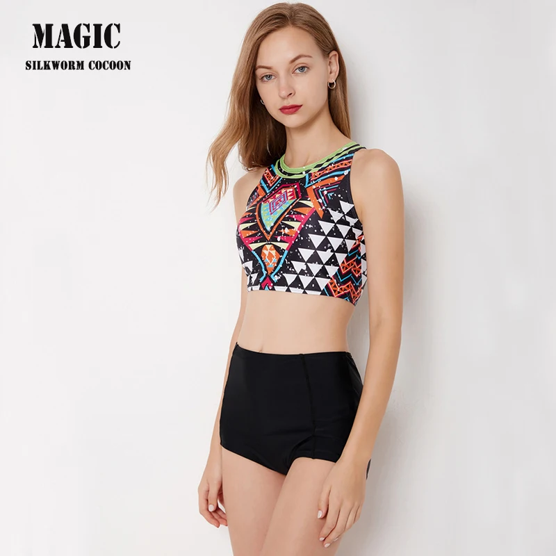 2018 сексуальный купальник с высоким горлом и висячим Женская купальная одежда