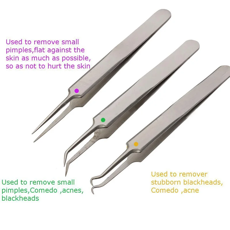 9 шт./компл. иглы для удаления угрей лица Инструменты инструмент ухода за кожей