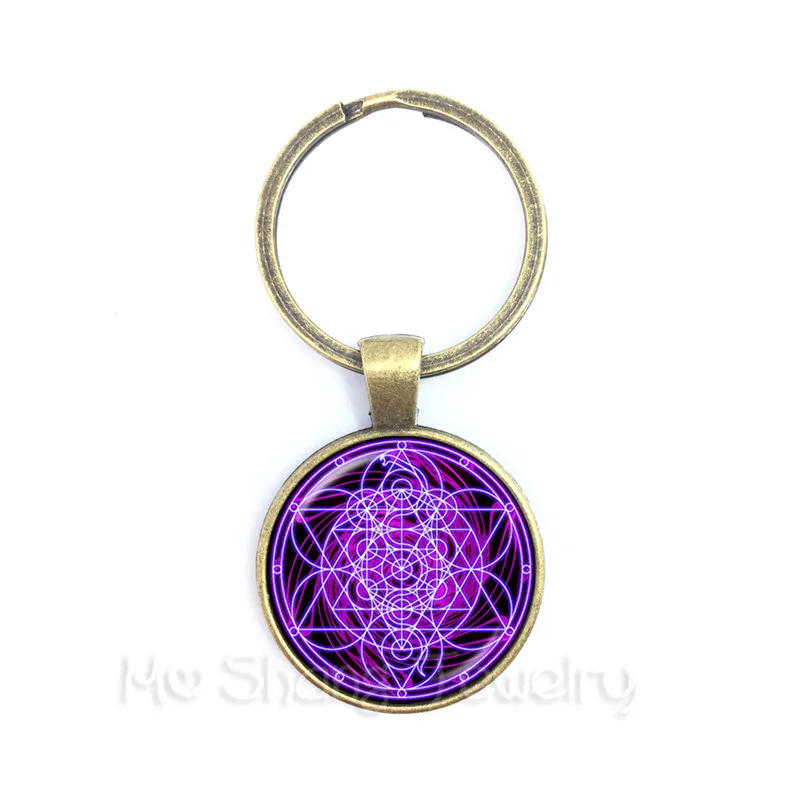 Брелок для ключей Mandala Parrern стеклянный брелок OM Yoga европейские и американские