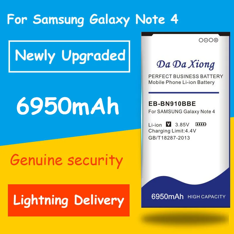 6950 мА/ч, EB-BN910BBE Батарея для samsung Galaxy Note 4 Note4 N910H N910U N910A N910C N910F N910W N910FQ N910X N910V N910P/T/R