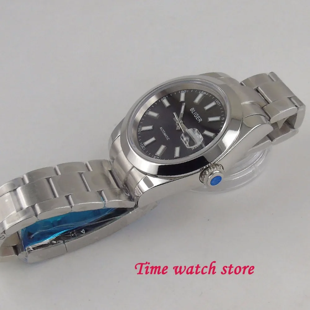 Роскошный автоматический мужской светящийся черный циферблат 40 мм bezel165|Мужские