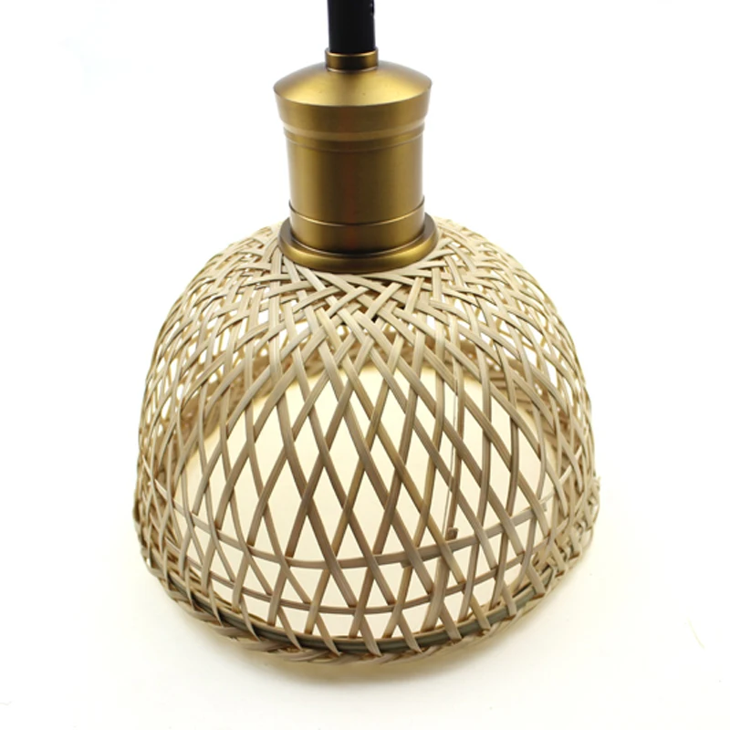 Винтажный подвесной светильник ручной работы с бамбуковой полоской 90 260 в перем.