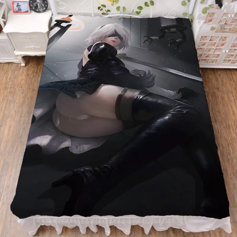 150x200 см японское аниме NieR:Automata YoRHa № 2 Тип B Простыня из молочного волокна и