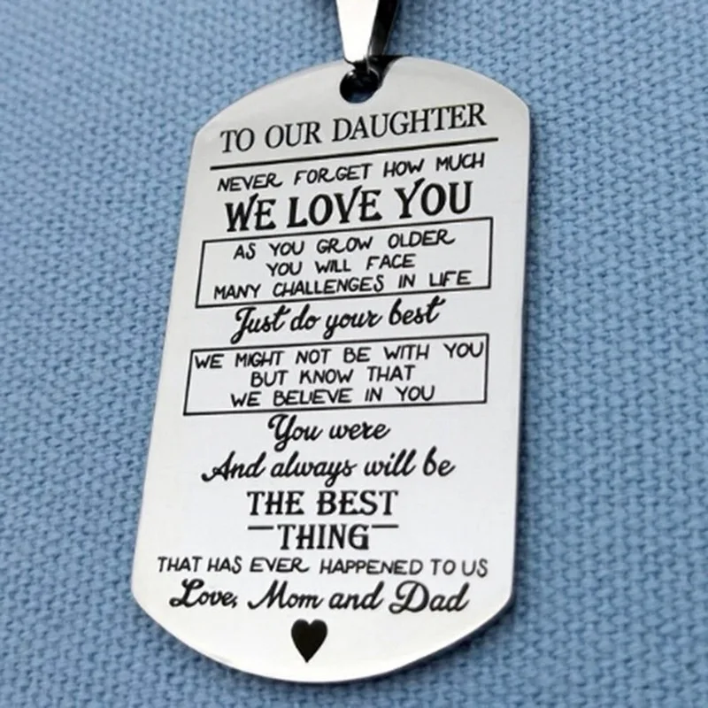 Нержавеющая сталь для нашего сына/подвеска дочери ожерелье любовь Папа мама