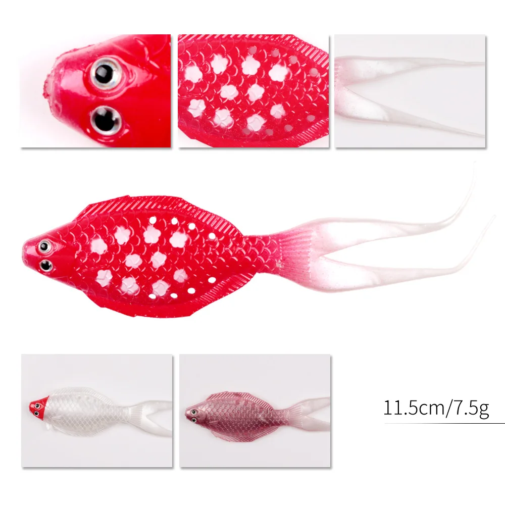 1 шт. мягкие приманки рыболовные ножницы хвост воблер 115 мм/7 5g 3D глаза