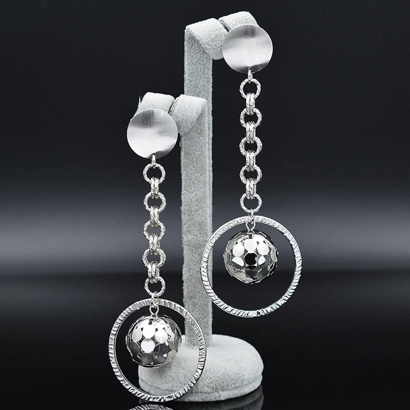 Ювелирные изделия zeadear этнические ювелирные круглые сережки с шаром длинные в