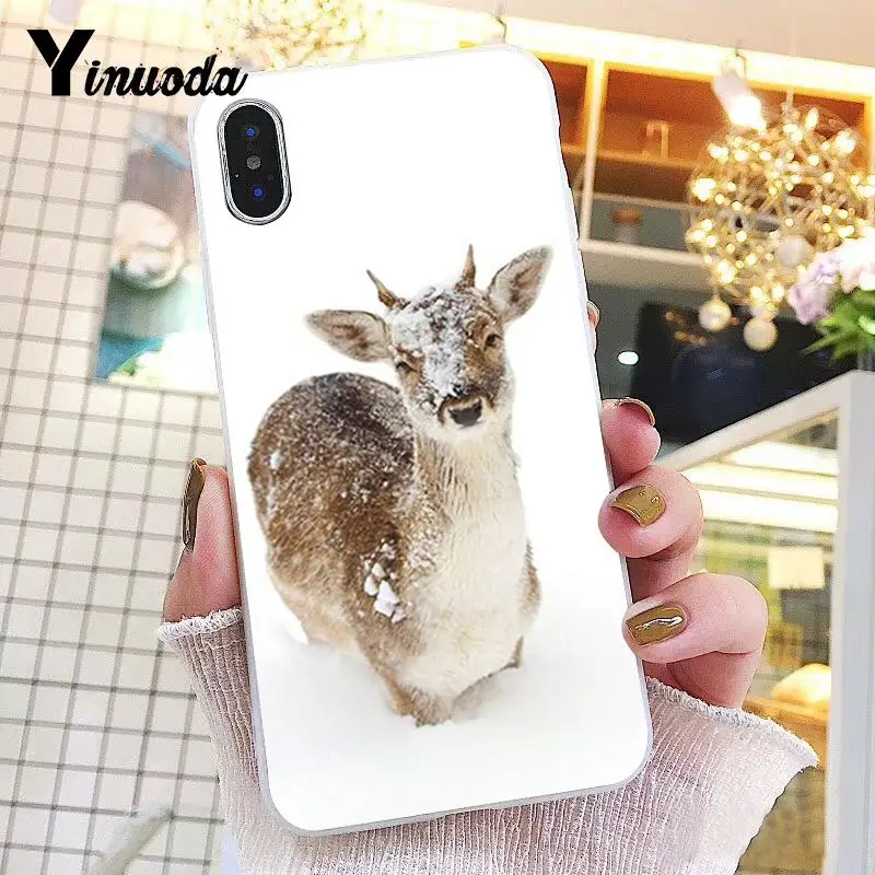 Yinuoda Снежный Олень зимний лес Новинка чехол для телефона Fundas для iPhone X XS MAX 6 6S 7 7plus 8 8Plus 5 5S XR 10 Чехол