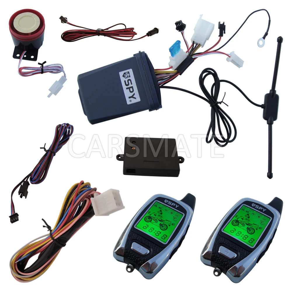 Двухсторонняя мотоциклетная сигнализация с дисплеем времени и будильником 5000