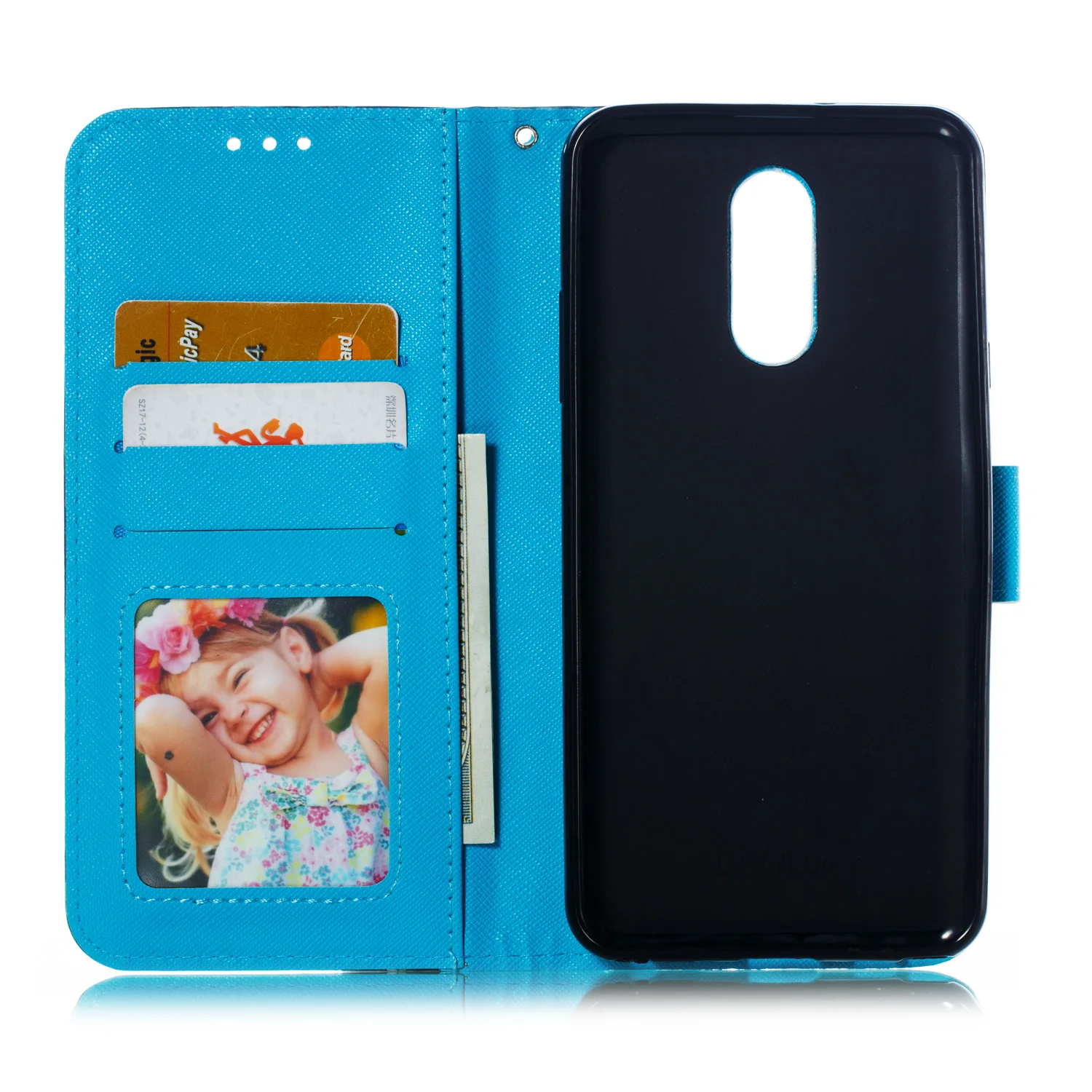3D окрашенные животные девушка собака чехол для LG Styl04 Styl 04 роскошный Флип Бумажник
