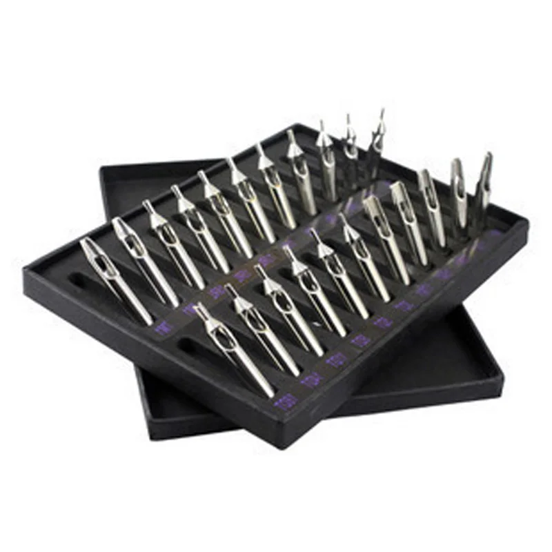 22 колпачки для татуажа из нержавеющей стали наконечники пулемета колба игл ручка