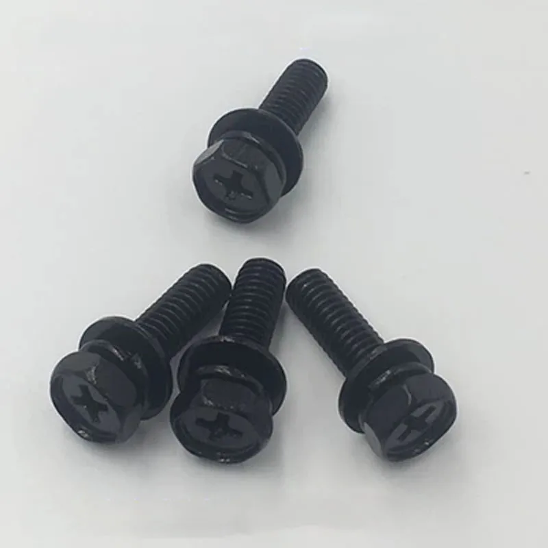 M4 M5 M6 болт Phillips шестигранный винты Sems Комбинированный винт черный цинк GB9074.13 |