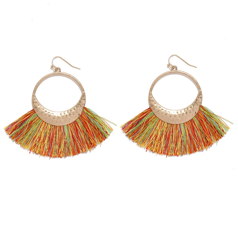 Женские серьги с кисточками ручной работы модные свадебные винтажные этнические