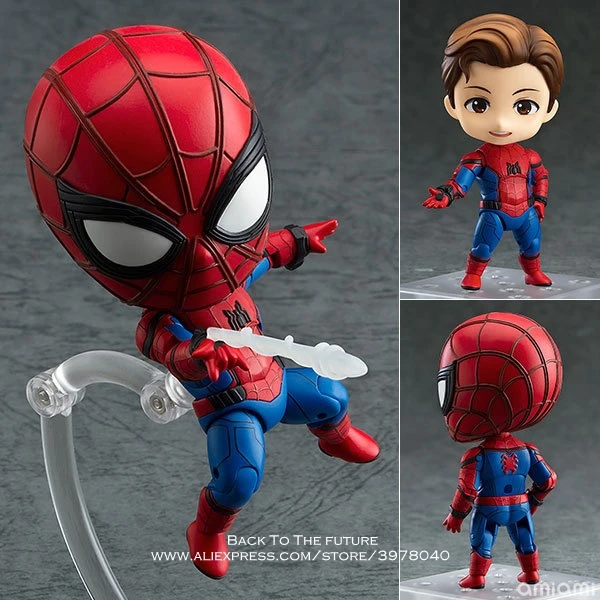 

Disney Marvel spider Homecoming Q version 10cm Action Figure Anime Mini Decoration PVC Collection Figurine Toy model gift