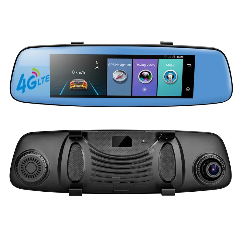 4G Android двойной объектив Автомобильный видеорегистратор 7 84 &quotсенсорный ADAS