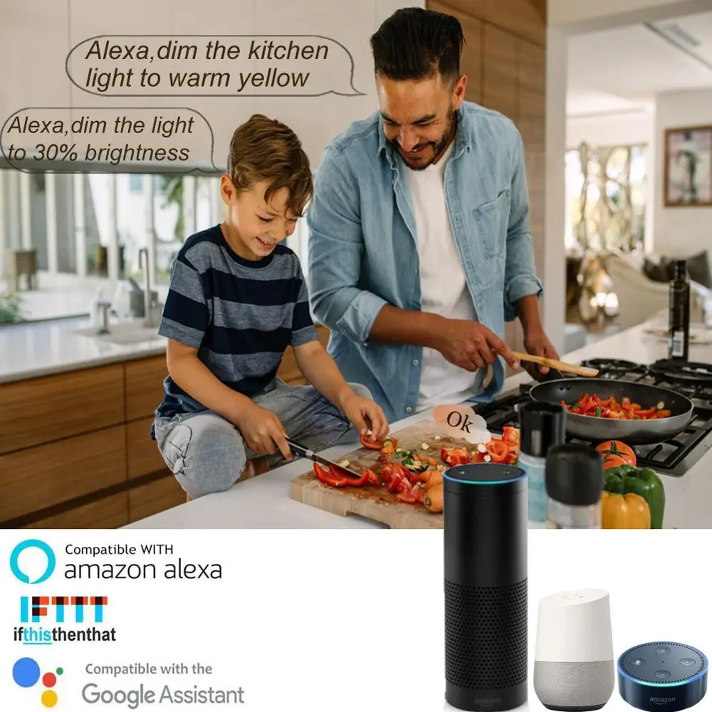 WiFi умная лампа GU5.3 Wifi прожектор 5 Вт светодиодная пульт дистанционного управления