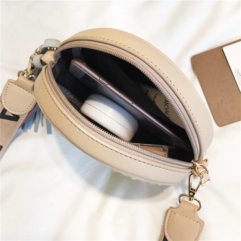 AEQUEEN Round Straw Rattan Bags Women Summer Babi Shoulder Bag Woven Beach Crossbody Pineapple Ladies Circle Bohemia Handbag | Багаж и