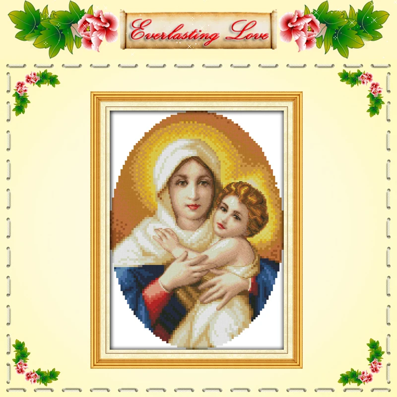 Мэри бог Иисус Христианство декор картины вышивки крестом DMC 14CT 11CT подсчитывали