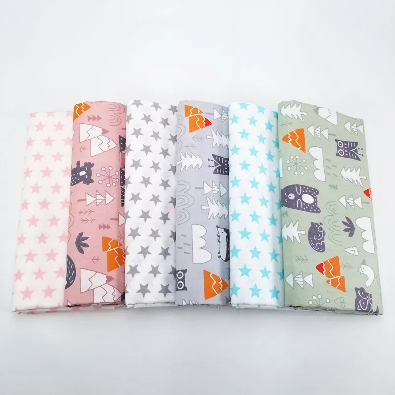 Precut хлопок саржевая ткань мультфильм серии хлопчатобумажная украшения дома