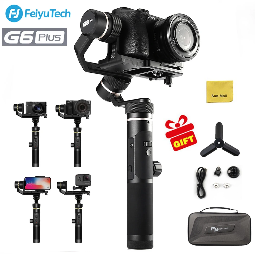 UK Stock FeiyuTech G6 Plus 3 осевой Splashproof ручной карданный для смартфона экшн камеры
