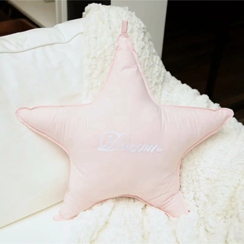 Подушка серии Lovely Sky, звезда, луна, облака, сердце, плюшевая игрушка, подушка, декор для детской комнаты, постельное белье, украшение кроватки, подарок на день рождения для девочки - Цвет: Pink Star