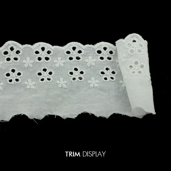 Белый вышитый цветок Скрапбукинг кружевная лента мотив швейцарская отделка