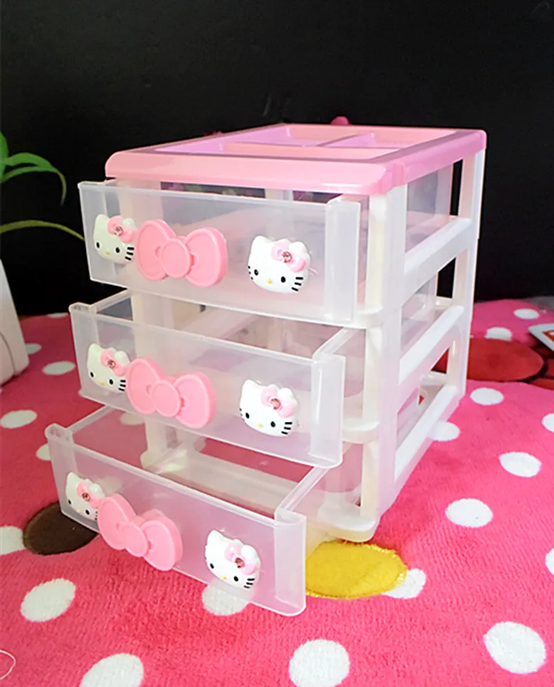 Новый многофункциональный ящик для хранения Hello Kitty Настольный 2/3 слойный