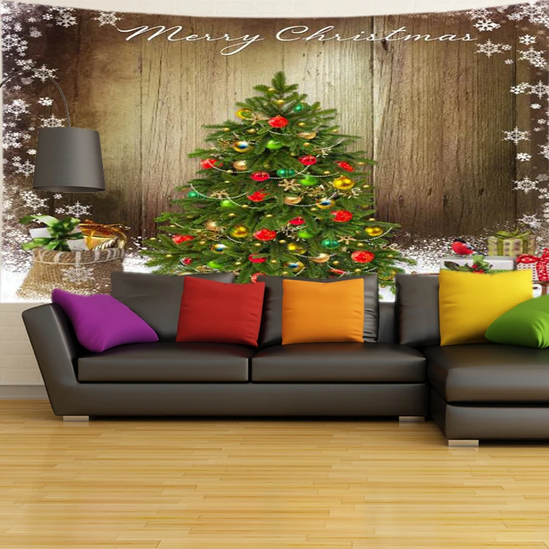 Рождественские настенные гобелены с мультяшным принтом туника гобелен