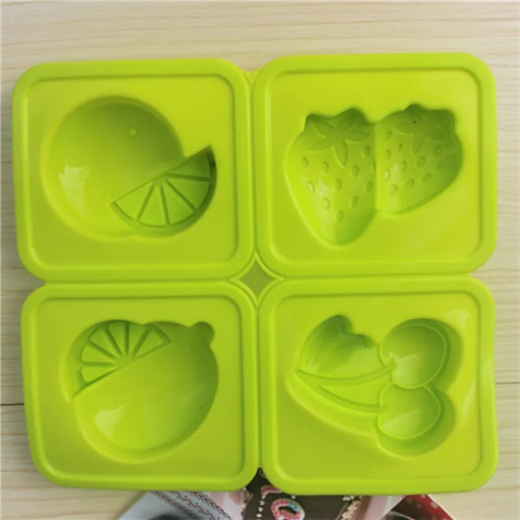 1 пк силикон торт пудинг мыло формы 4 отверстия лимон оранжевый cherry берри форма