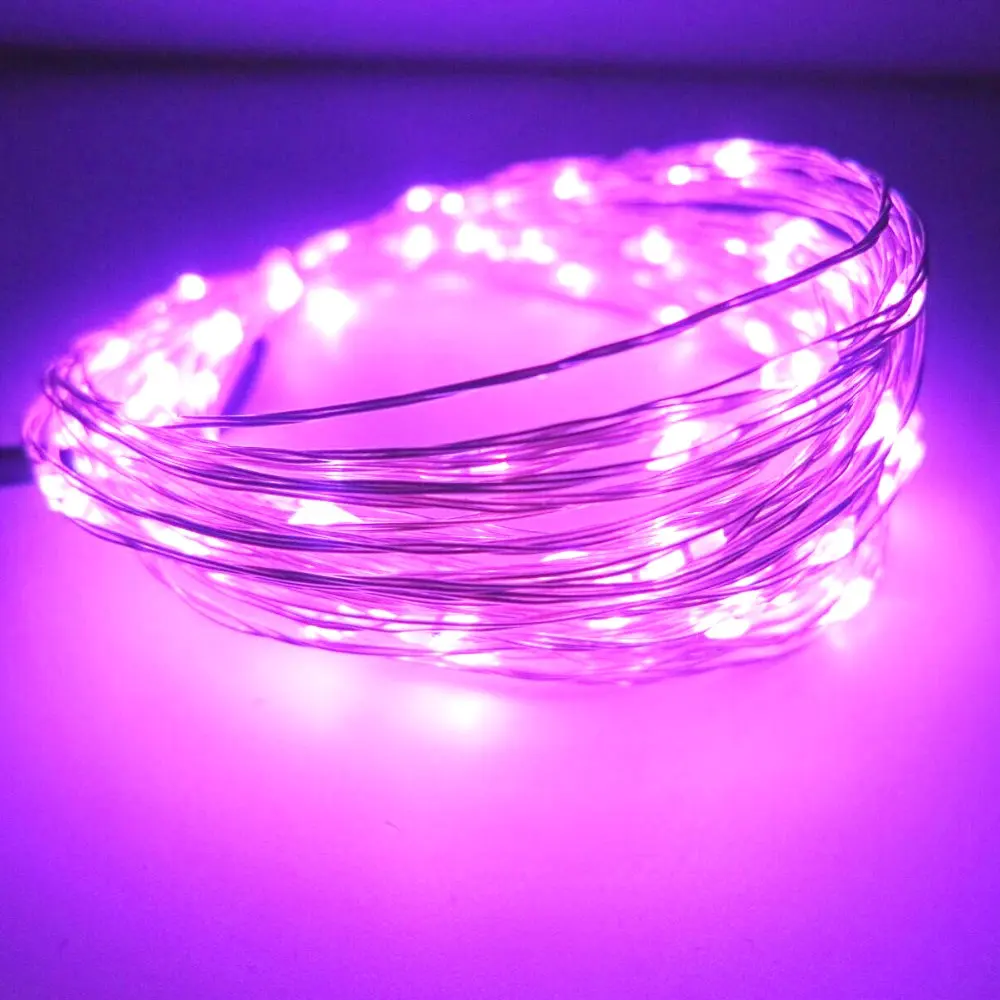 10pcs/lot AA Battery Operated copper wire String Light Christmas starry Fairy LED Lights for Garland/Wedding Decoration 10M | Лампы и