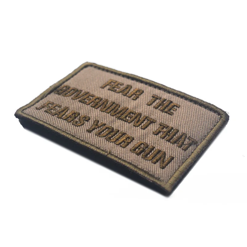 Толстовка с надписью FEAR THE GOVERNMENT thanks You GUN tacic Morale Patch 8*5 см американская нашивка на