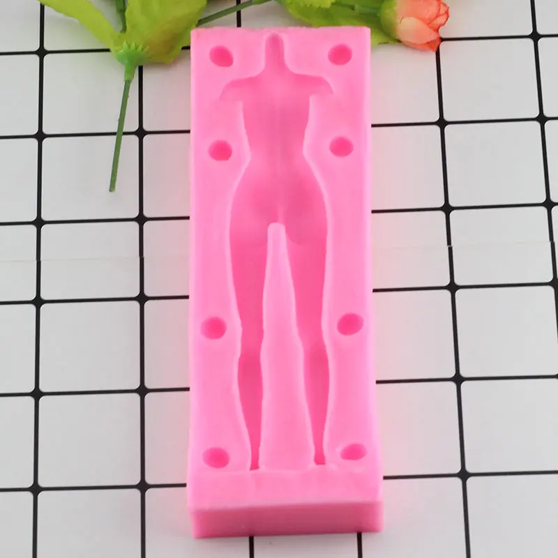Кукла в форме тела силиконовая форма 3D помадка инструмент для манекена ручной работы DIY шоколадная выпечка украшения глиняная форма