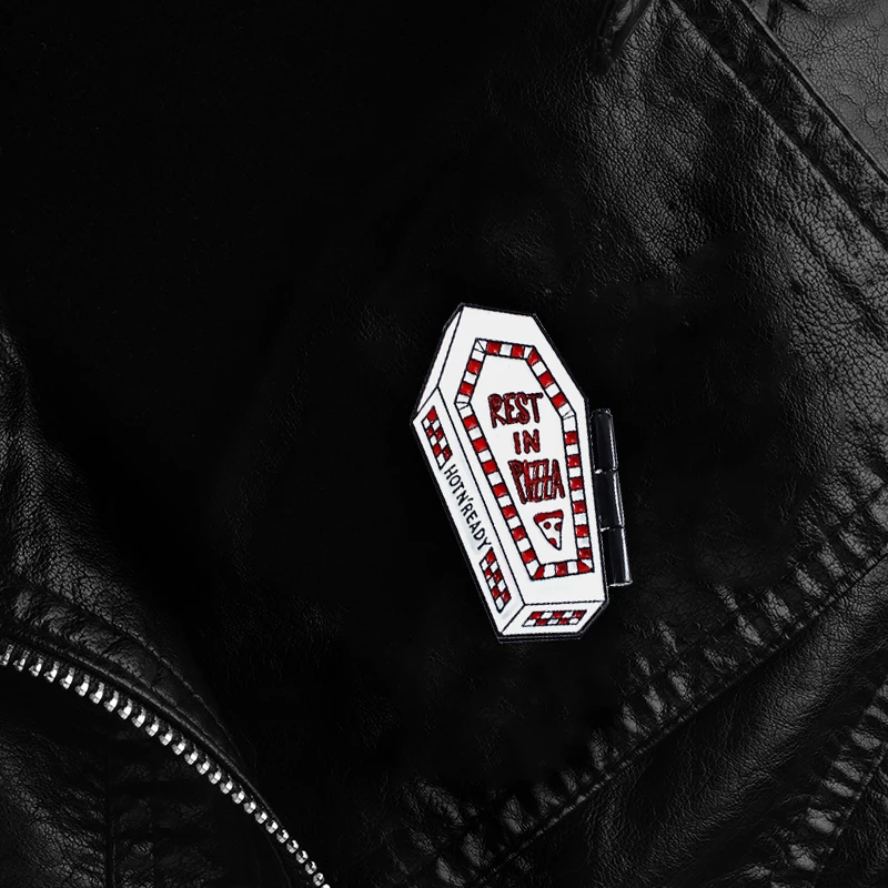 Милая фигурная брошь в виде гроба милая романтическая красочная стильная