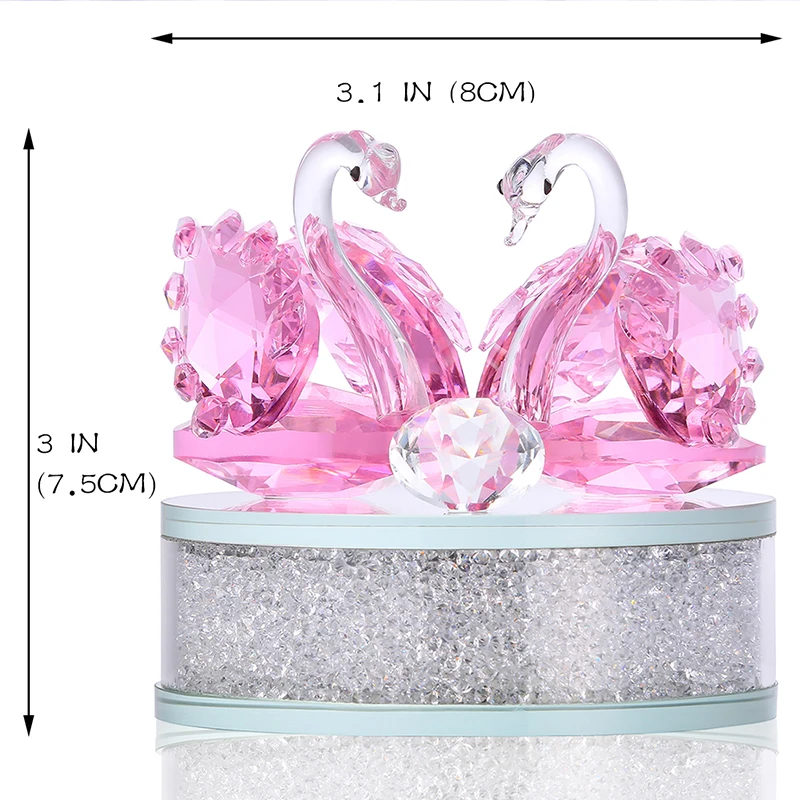 H& D 14 видов стилей сувенир Рождественский подарок Хрустальная Фигурка Лебедя коллекция пресс-папье домашний стол центральный орнамент Свадебные сувениры