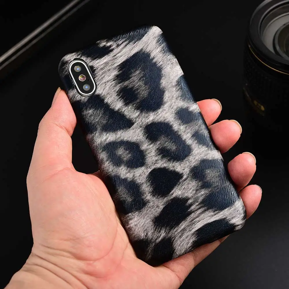 Leopard white Boucho для iPhone XS Max XR X 11 Pro Max Змеиный Леопард крокодиловая кожа чехлы для телефонов для iPhone 8 7 6 6S plus Мягкий чехол из искусственной кожи - Цвет: Leopard white