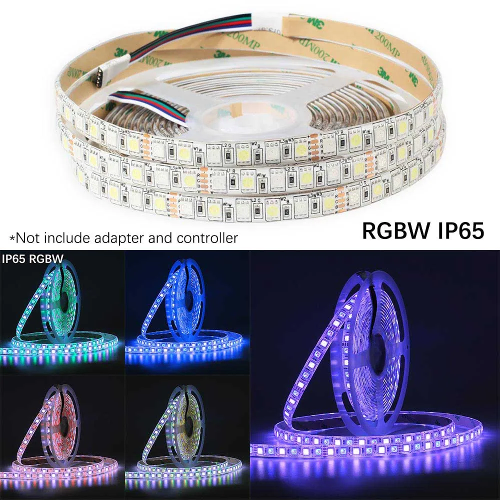5 м DC12V Светодиодная лента 5050 SMD RGB, RGBW, RGBWW 96 Светодиодный/M белый, теплый белый 120 светодиодный/m 5050 светодиодный гибкий светильник IP20/IP65 - Испускаемый цвет: RGBW IP65