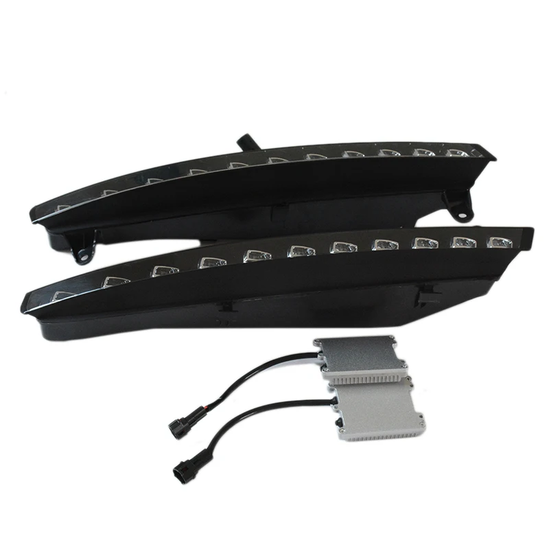 Для 2007 2008 2009 2010 2011 Audi Q7 22-светодиодный прямой крой светодиодный дневные ходовые огни с сигналом поворота автозапчасти