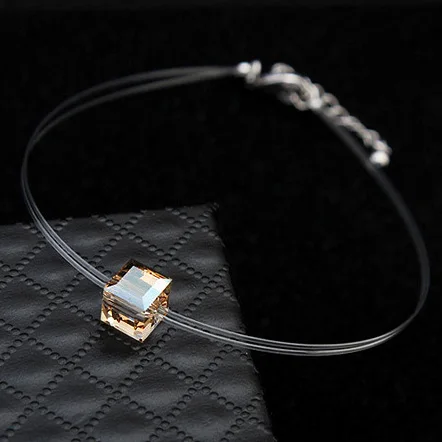 Женское колье чокер с кристаллами Swarovski свадебное украшение подарок для девочки