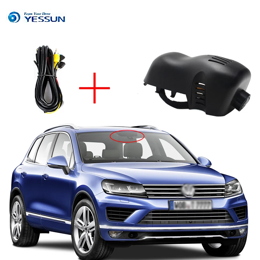 YESSUM WiFi Car DVR Dash Camera for Volkswagen VW Touareg 7p 1080P HD Driving Recorder G-Sensor WDR Loop Recording Hidden Type