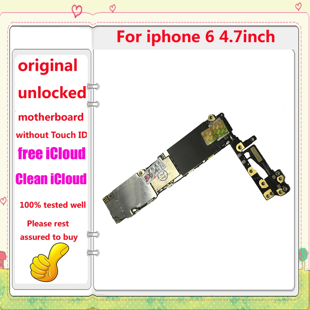 16 Гб 64 128 ГБ оригинальная материнская плата без touch ID для iphone 6 iCloud