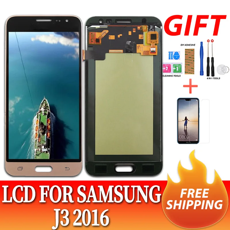 Дисплей для SAMSUNG J3 2016 ЖК дисплей + Сенсорный экран планшета Galaxy J320FN J320 J320F