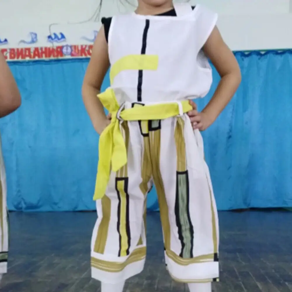 Детская одежда летняя хлопковая футболка без рукавов топы жилетка + длинные