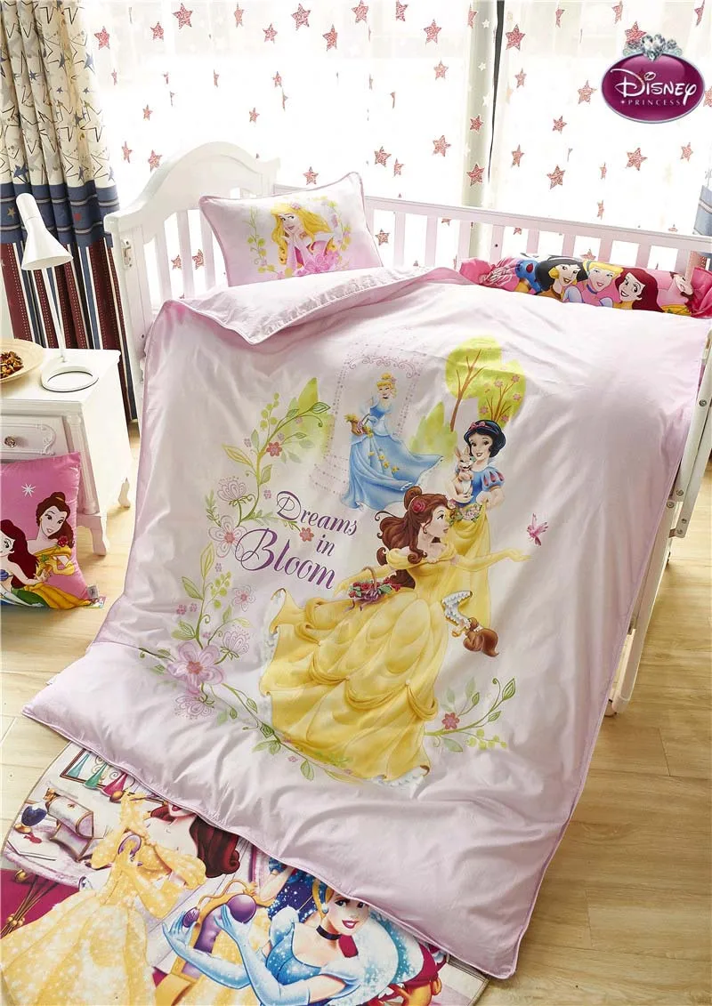 Sophia2 Disney новые София Микки и Минни Маус с Винни-пухом для Постельное белье младенцев комплект из 3 предметов крытая, простынь, наволочка чехол для новорожденных для мальчиков и девочек 0,6 кровать - Цвет: Sophia2