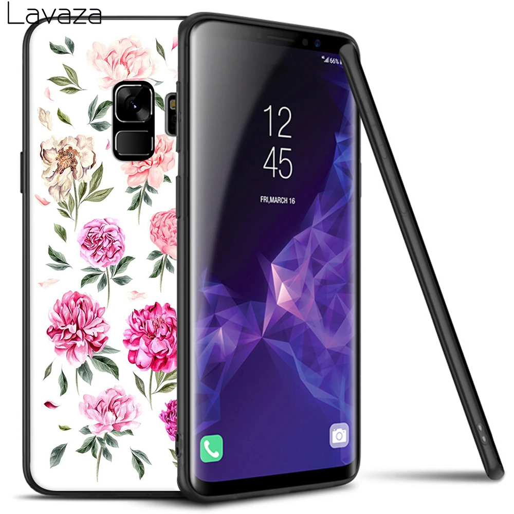Lavaza Peony Delicate Flower Soft Case for Galaxy A3 A5 2016 2017 A6 plus A7 A8 A9 J6 2018 A10 30 40 50 70 |
