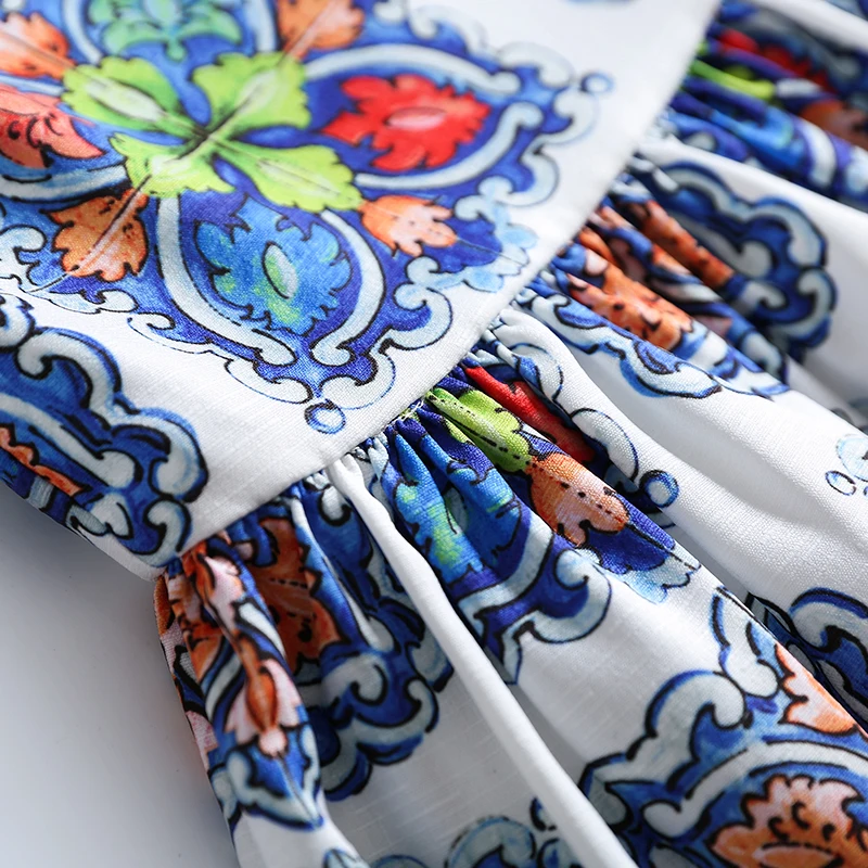 Летнее платье для девочек Новинка 2017 года детское принцессы с рисунком в