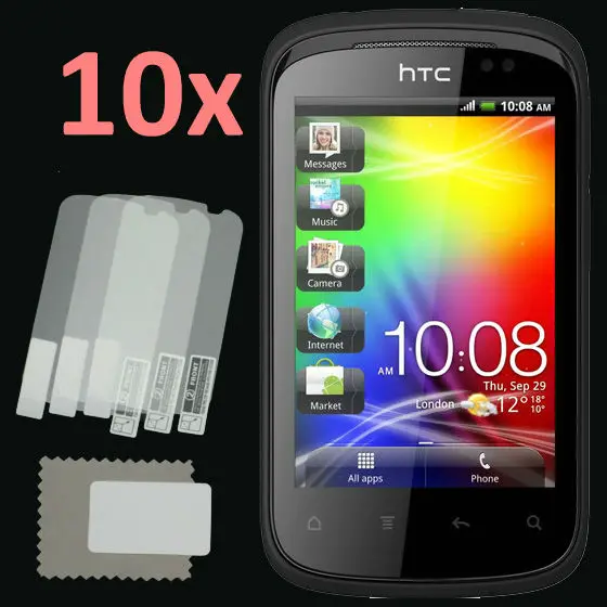 10Pcs/Lot CLEAR Screen Protector Guard Cover with Retail Package for HTC Explorer at Sprint LTE Free Shipping|package card|package loadedscreen nokia