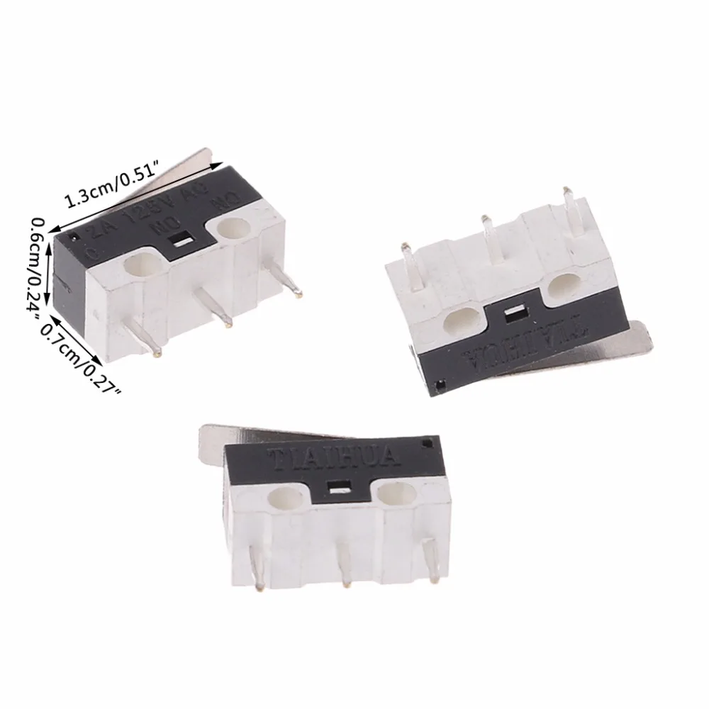 10 шт. 2A 125V 3PIin микро концевые переключатели рычаг роликовый Привод SPDT