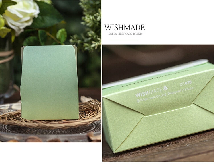 Зеленый цвет Свадебный держатель кубовидной карты Бумага пользу Коробки|boxed baby