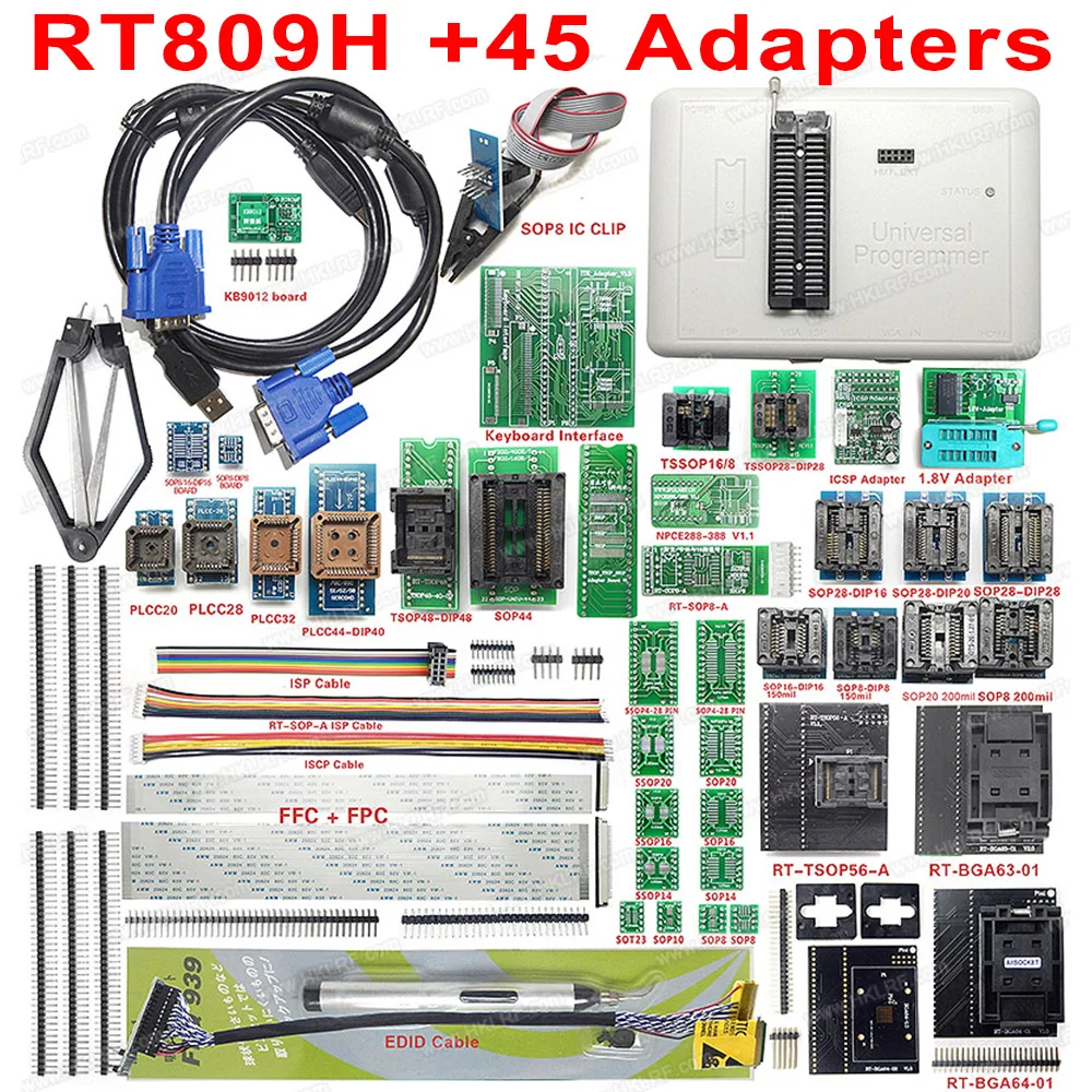 Новинка 2019 USB программатор RT809H EMMC фотоадаптер 45 фотографический адаптер TSOP56