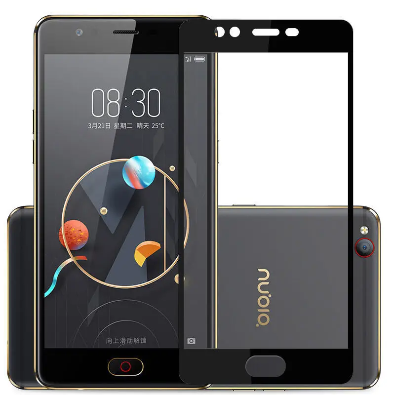 Закаленное стекло с полным покрытием для ZTE nubia M2 NX551J 9H 2.5D защитная пленка экрана